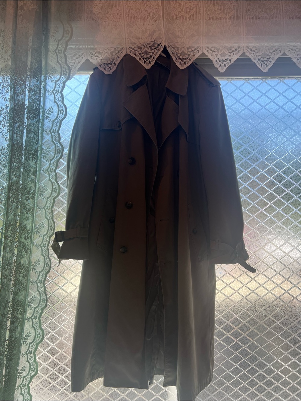 Timeless Double-Breasted Trench Coat in Dark Brown